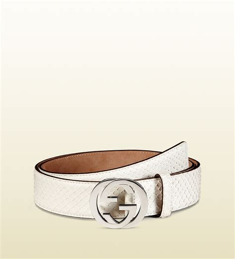 gucci interlocking g belt white|belt with interlocking g buckle.